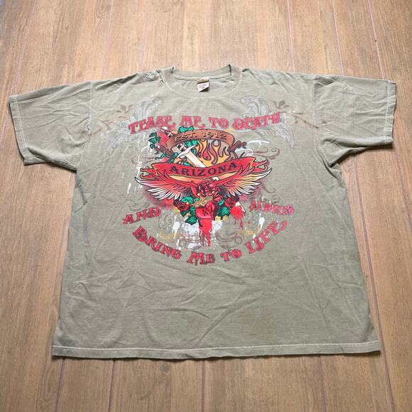American Vintage Other - Vintage Arizona brand graphic t-shirt Men Sz 2XL Rose Hearth Retro Y2K